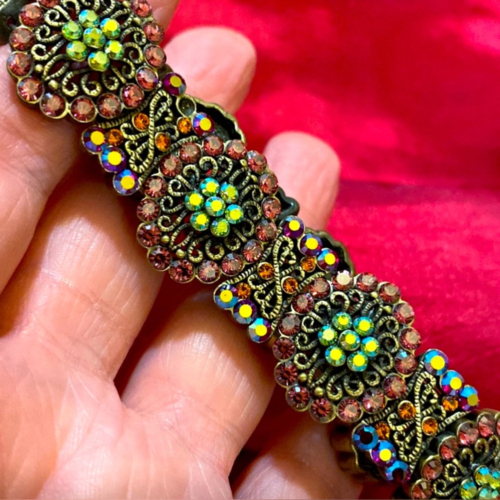 Vintage Joan Rivers Rhinestone Stretch Bracelet